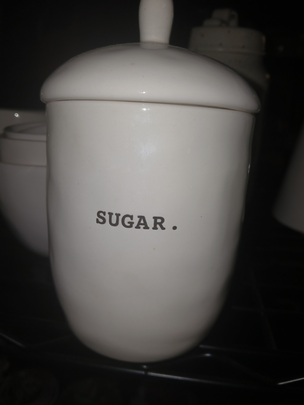 Rae Dunn White Sugar Canister